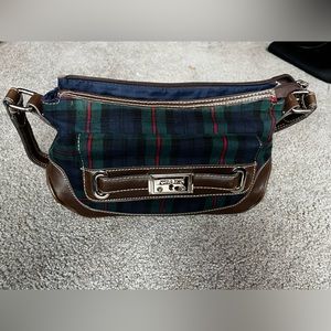 Chaps leather and plait purse